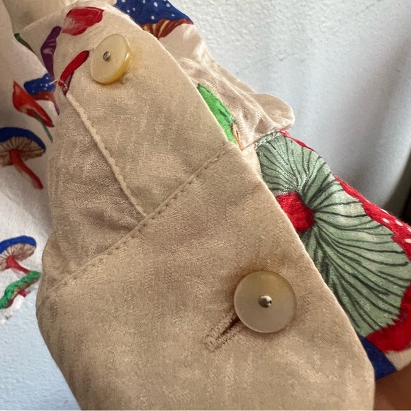 Le Superbe for Anthro Micro Magic Ex-Boyfriend Shirt Ivory Mushroom Print  8 NWT - Picture 14 of 16